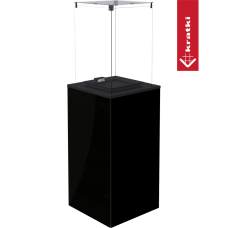 KRATKI Plynový ohřívač PATIO sklo / černý